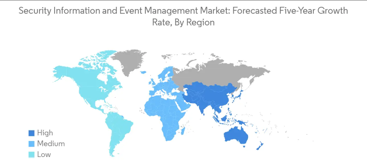 Market Analysis of Security Information And Event Management Market: Forecasted Growth Rate by Region